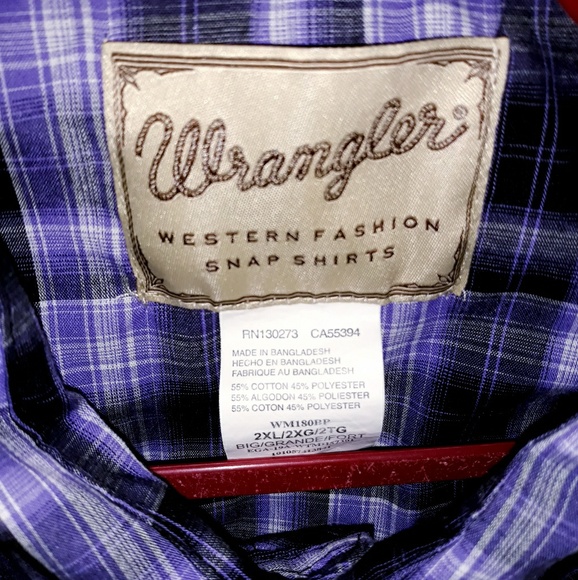 Wrangler Button Up Snap Shirt - Picture 3 of 4